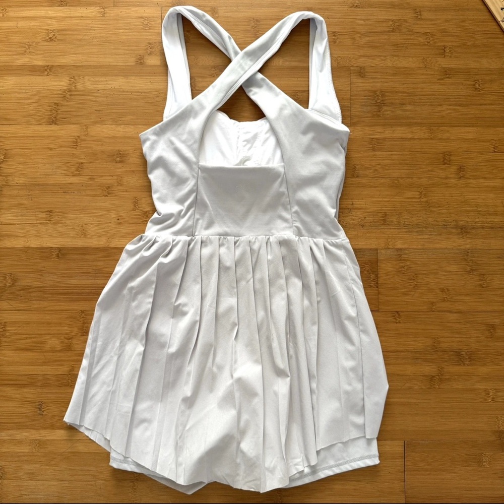 Varley White Pleated Tennis dress romper - Picture 4 of 13